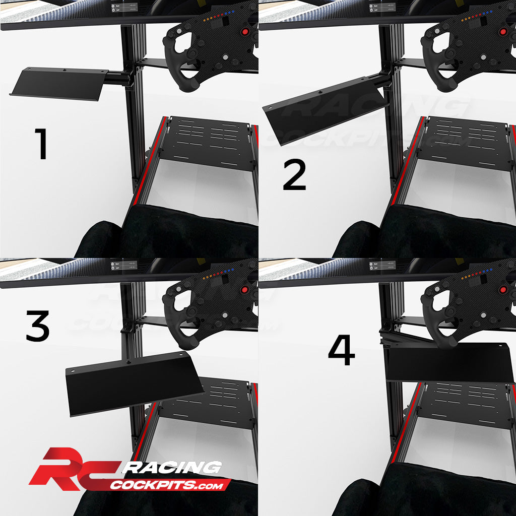 Keyboard Tray for Sim Racing (Dual-Axis Pivoting)