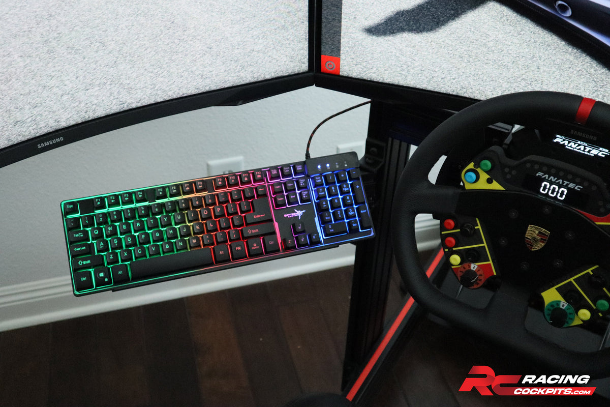 Keyboard Tray for Sim Racing (Dual-Axis Pivoting)